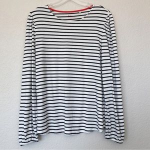 Boden Black Striped Long Sleeve Top 12
